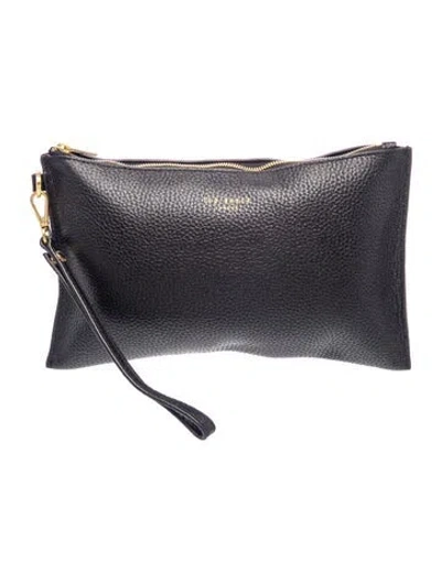 Pre-owned Ted Baker Leather Clutch In Black