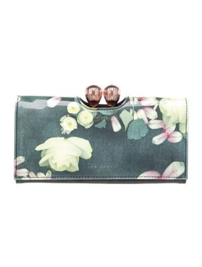 Pre-owned Ted Baker Leather Clutch In Blue