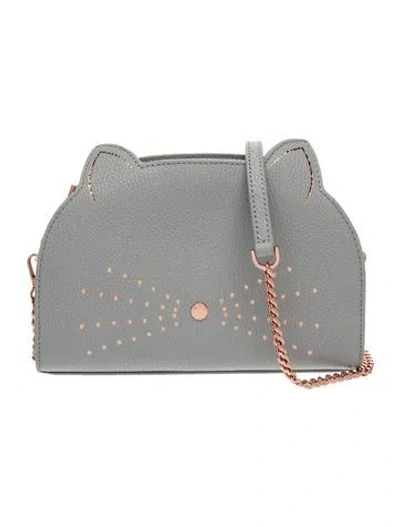 Pre-owned Ted Baker Leather Clutch In Gray