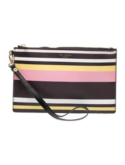 Pre-owned Ted Baker Leather Clutch In Multicolor