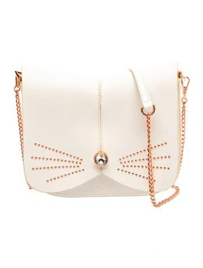 Pre-owned Ted Baker Leather Clutch In Neutral