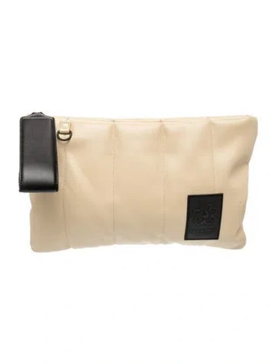Pre-owned Ted Baker Leather Clutch In Neutral