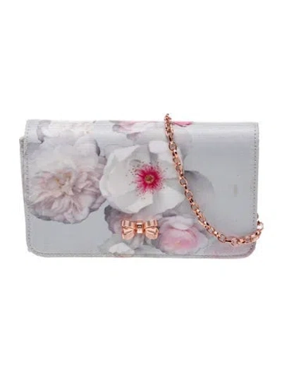 Pre-owned Ted Baker Leather Clutch In Pink