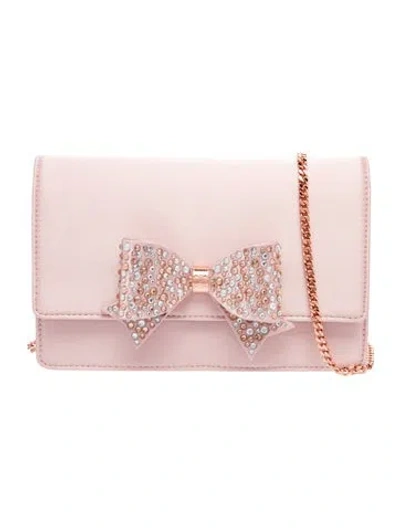 Pre-owned Ted Baker Leather Clutch In Pink