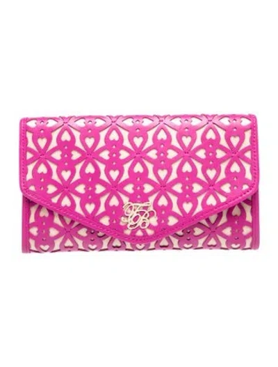 Pre-owned Ted Baker Leather Clutch In Purple