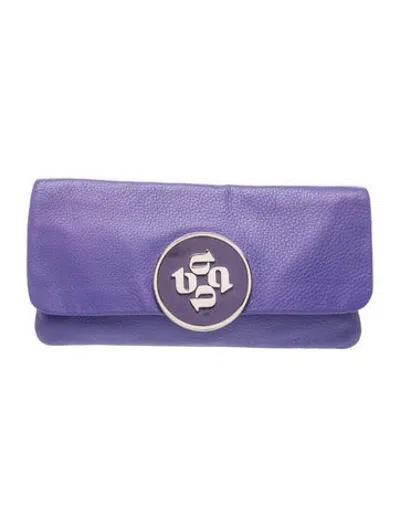 Pre-owned Ted Baker Leather Clutch In Purple