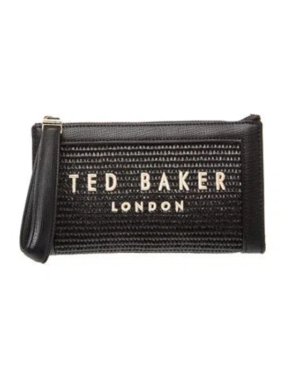Pre-owned Ted Baker Leather Clutch W/ Tags In Black