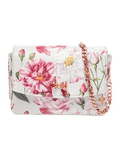 Pre-owned Ted Baker Leather Clutch In White