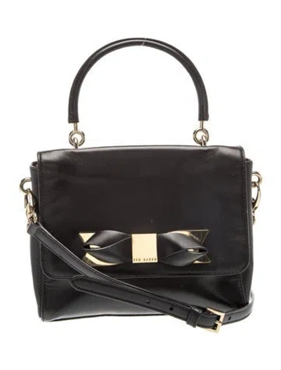 Pre-owned Ted Baker Leather Crossbody Bag In Black