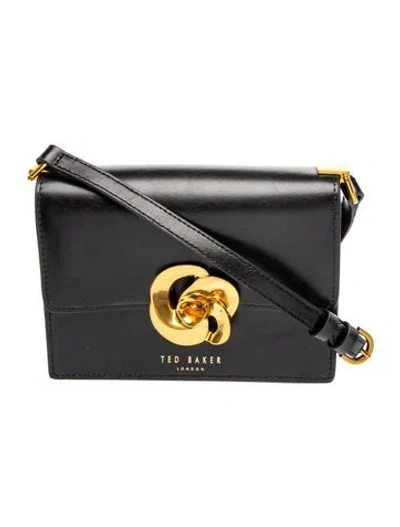 Pre-owned Ted Baker Leather Crossbody Bag In Black
