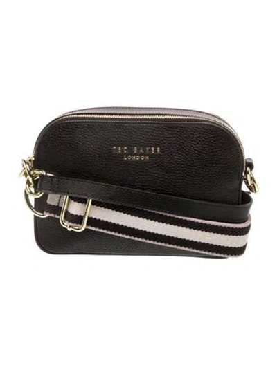Pre-owned Ted Baker Leather Crossbody Bag In Black