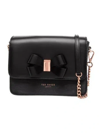 Pre-owned Ted Baker Leather Crossbody Bag In Black