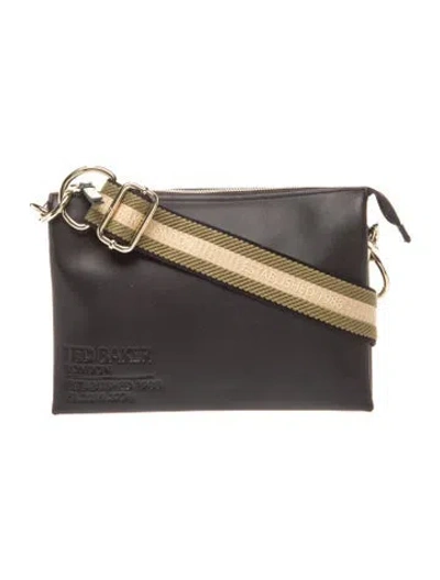 Pre-owned Ted Baker Leather Crossbody Bag In Black