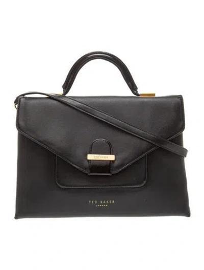 Pre-owned Ted Baker Leather Crossbody Bag In Black