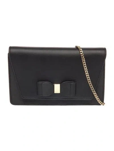 Pre-owned Ted Baker Leather Crossbody Bag In Black