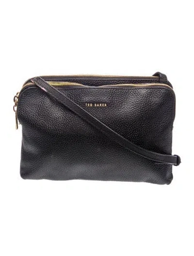 Pre-owned Ted Baker Leather Crossbody Bag In Black