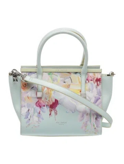 Pre-owned Ted Baker Leather Crossbody Bag In Blue