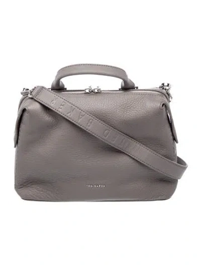 Pre-owned Ted Baker Leather Crossbody Bag In Gray