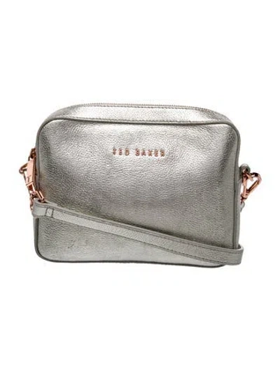 Pre-owned Ted Baker Leather Crossbody Bag In Gray
