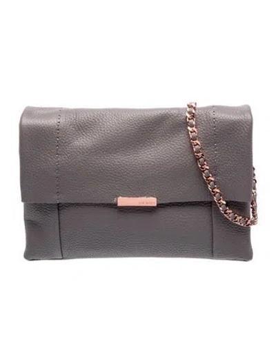 Pre-owned Ted Baker Leather Crossbody Bag In Gray