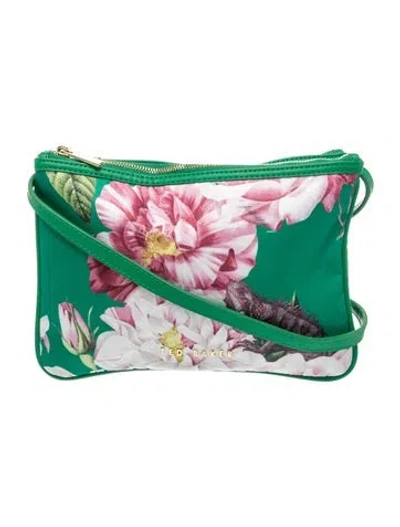 Pre-owned Ted Baker Leather Crossbody Bag In Green
