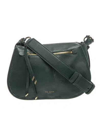 Pre-owned Ted Baker Leather Crossbody Bag In Green