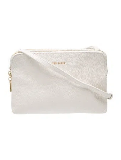 Pre-owned Ted Baker Leather Crossbody Bag In Neutral