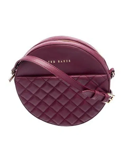 Pre-owned Ted Baker Leather Crossbody Bag In Purple