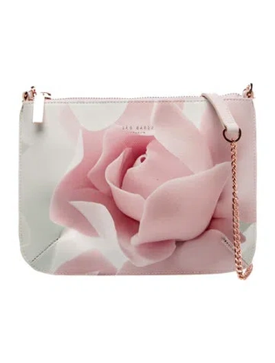 Pre-owned Ted Baker Leather Crossbody Bag W/ Tags In Pink