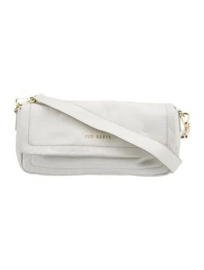 Pre-owned Ted Baker Leather Crossbody Bag In White