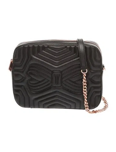 Pre-owned Ted Baker Leather Evening Bag In Black