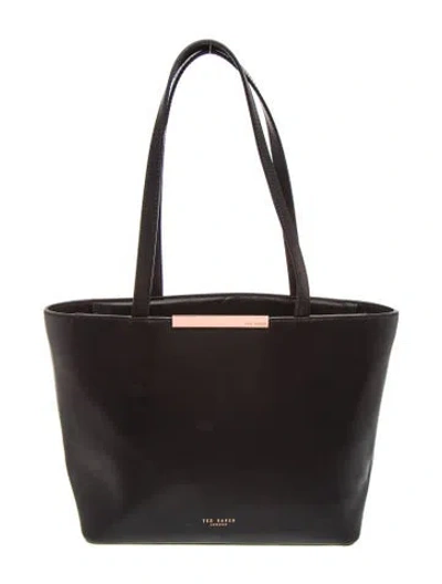 Pre-owned Ted Baker Leather Evening Bag In Black