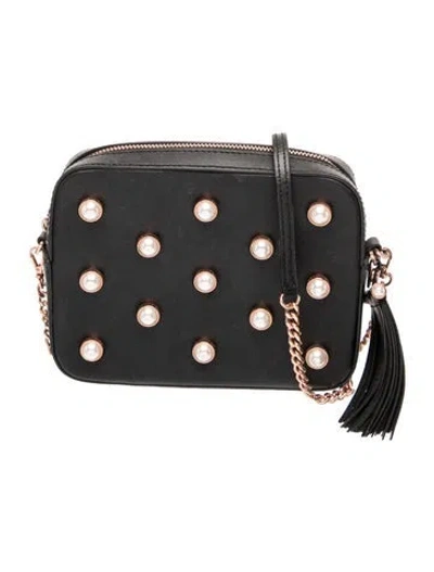 Pre-owned Ted Baker Leather Evening Bag In Black