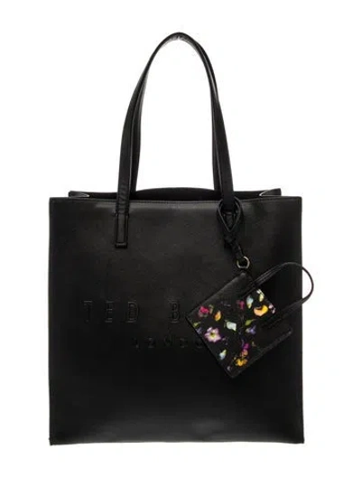 Pre-owned Ted Baker Leather Evening Bag In Black