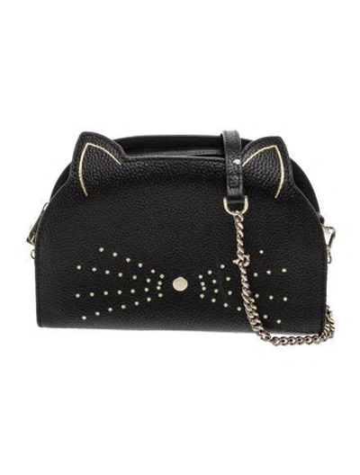 Pre-owned Ted Baker Leather Evening Bag In Black