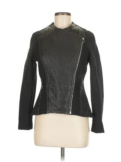 Pre-owned Ted Baker Leather Jacket In Black