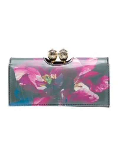 Pre-owned Ted Baker Leather Minaudière In Pink