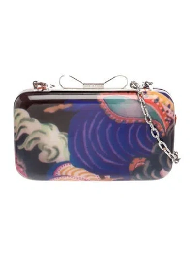 Pre-owned Ted Baker Leather Minaudière W/ Tags In Blue