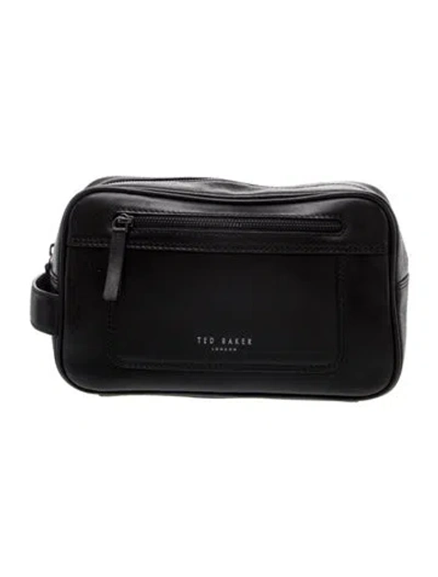 Pre-owned Ted Baker Leather Portfolio In Black