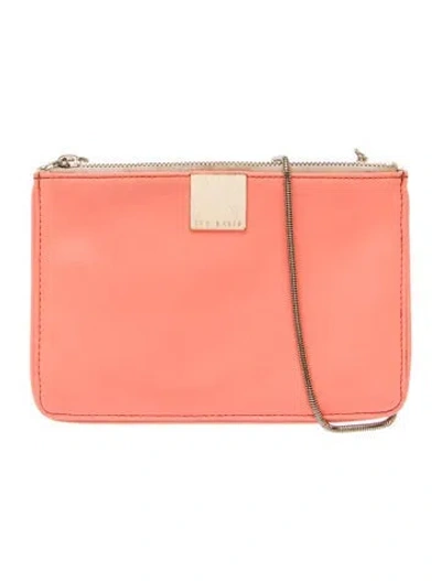Pre-owned Ted Baker Leather Portfolio In Orange