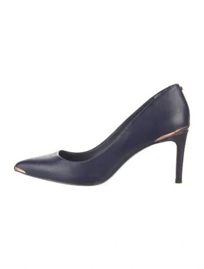 Pre-owned Ted Baker Leather Pumps In Blue