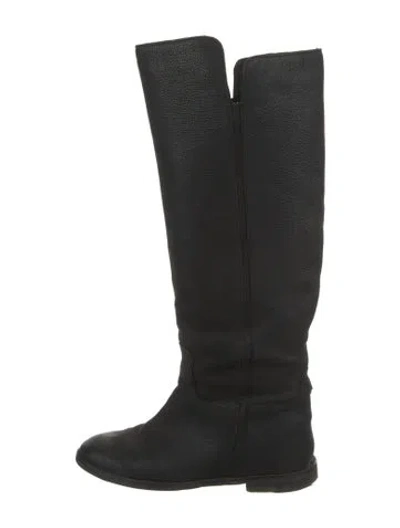 Pre-owned Ted Baker Leather Riding Boots In Black