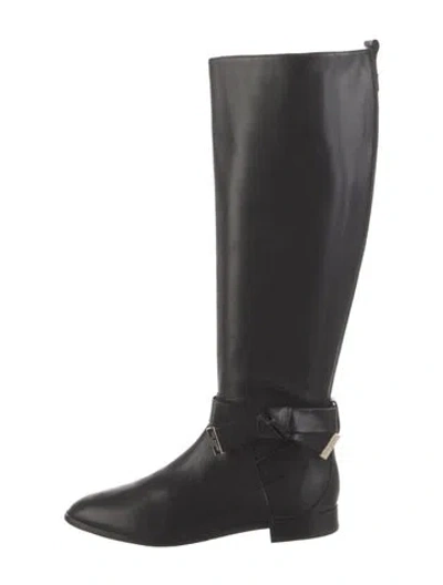 Pre-owned Ted Baker Leather Riding Boots In Black