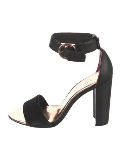 Pre-owned Ted Baker Leather Sandals In Black