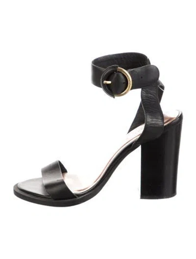 Pre-owned Ted Baker Leather Sandals In Black