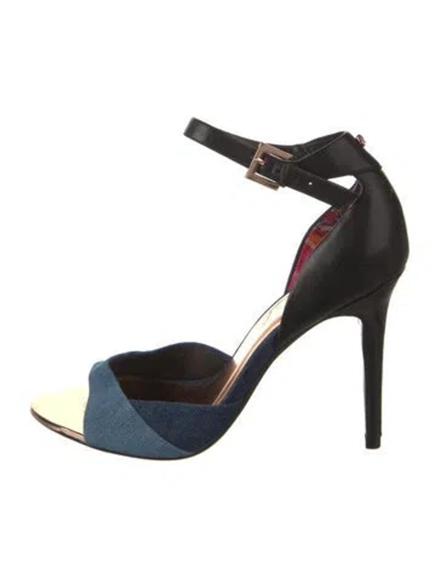 Pre-owned Ted Baker Leather Sandals In Blue