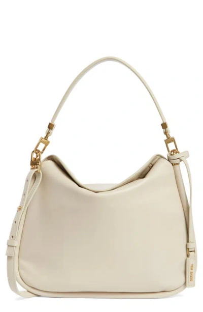 Ted Baker Leather Satchel In White Leather Smooth