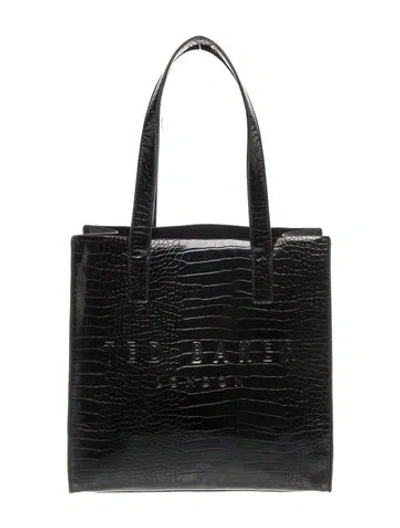 Pre-owned Ted Baker Leather Shoulder Bag In Black