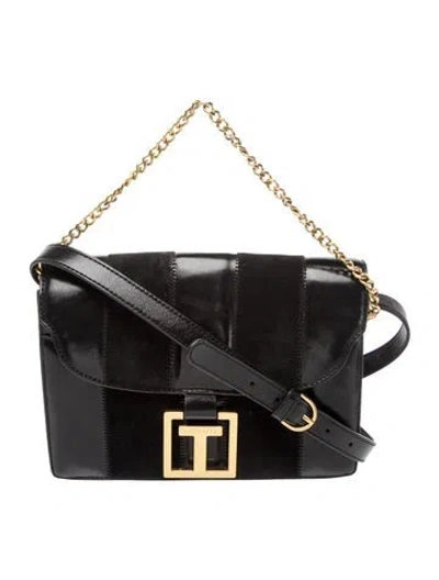 Pre-owned Ted Baker Leather Shoulder Bag In Black