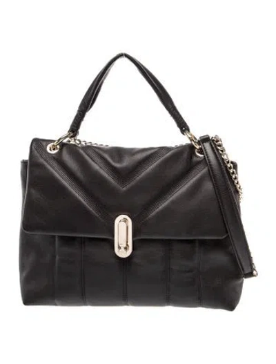 Pre-owned Ted Baker Leather Shoulder Bag In Black